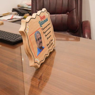 Personalized Happy Retirement Wooden Photo Frame  Home Tabletop Decor  Retirement Gifts For Teacher, Boss, Doctor, Mom & Dad | Engraved Photo Plaques